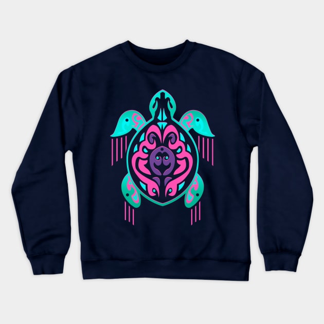 Ultraviolet Turtle Crewneck Sweatshirt by Artizan